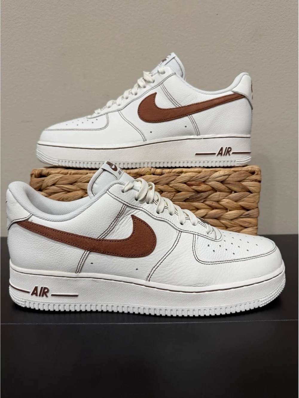 Size 10.5 - Nike Air Force 1 ‘07 LV8 “Ivory Saddle Brown”